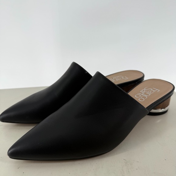 Franco Sarto Viola-3 Low Heel Pointed Toe Slide Classic Shoe Mule Black Size 5.5 - Picture 2 of 7